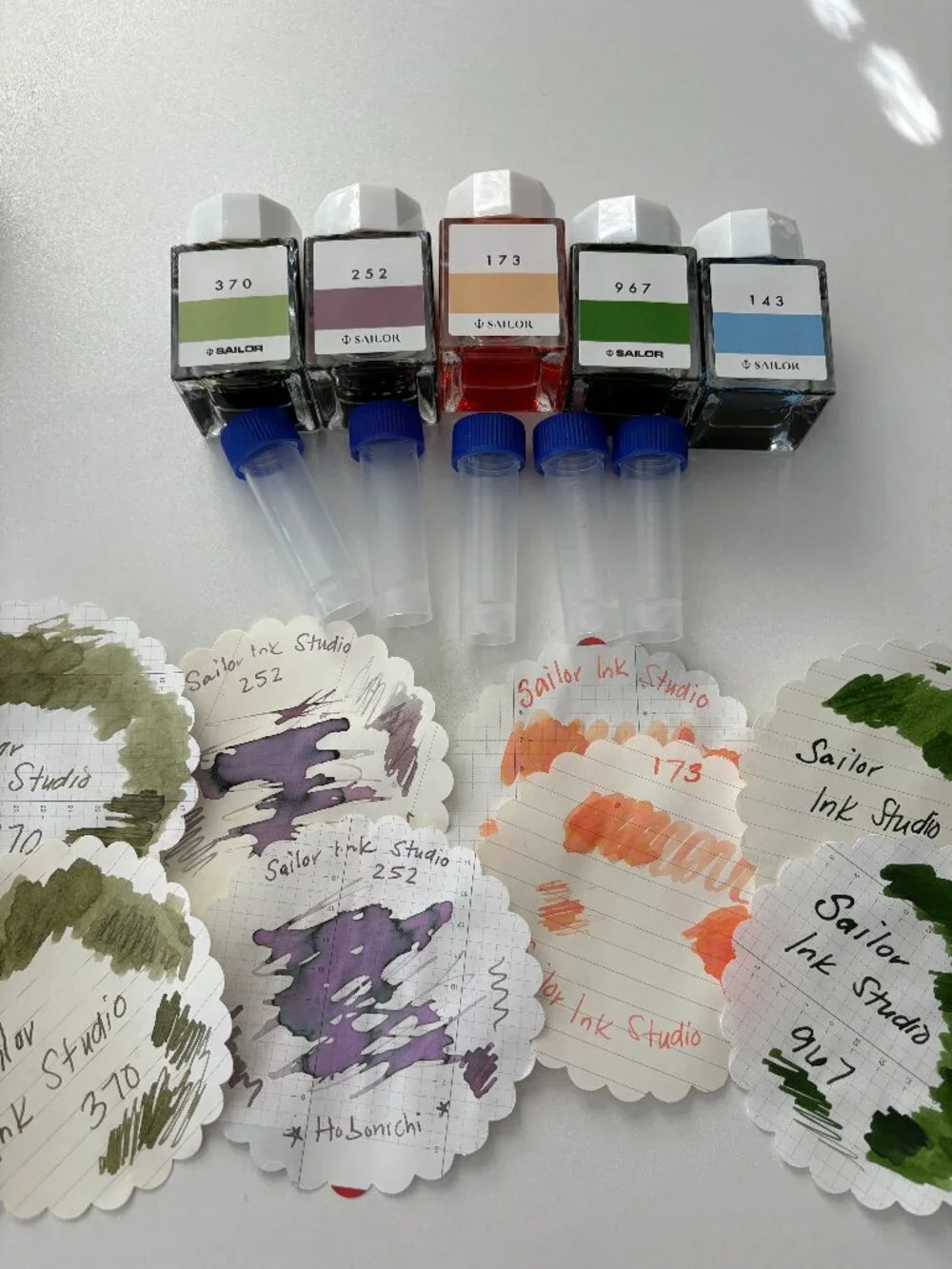 Sailor Ink Studio Fountain Pen Ink Samples 3ml Set of 5